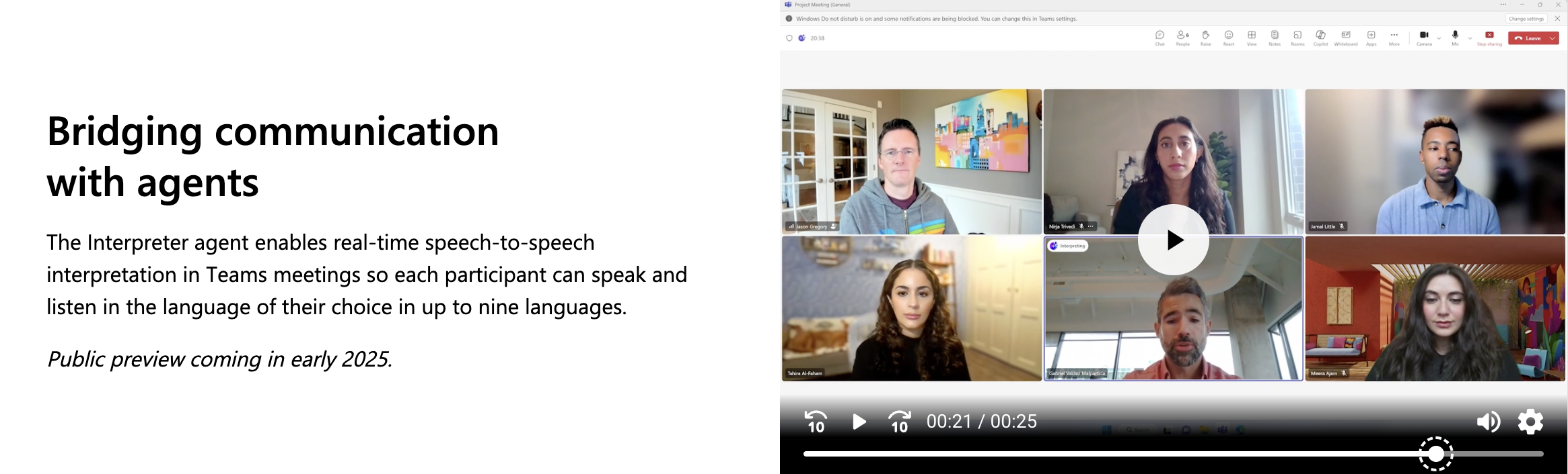 teams interpreter agent